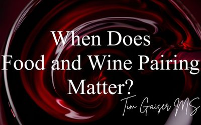 When Does Food and Wine Pairing Matter?